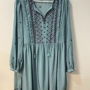 Time and Tru Peasant Dress, Size Large 12/14 (NWOT)
